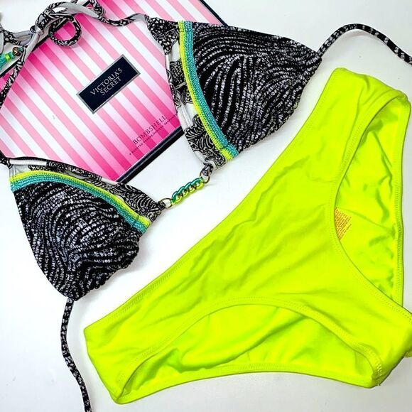 🔥VICTORIA SECRETswimsuittop medium removable push-up bottom-xsmallNew #1